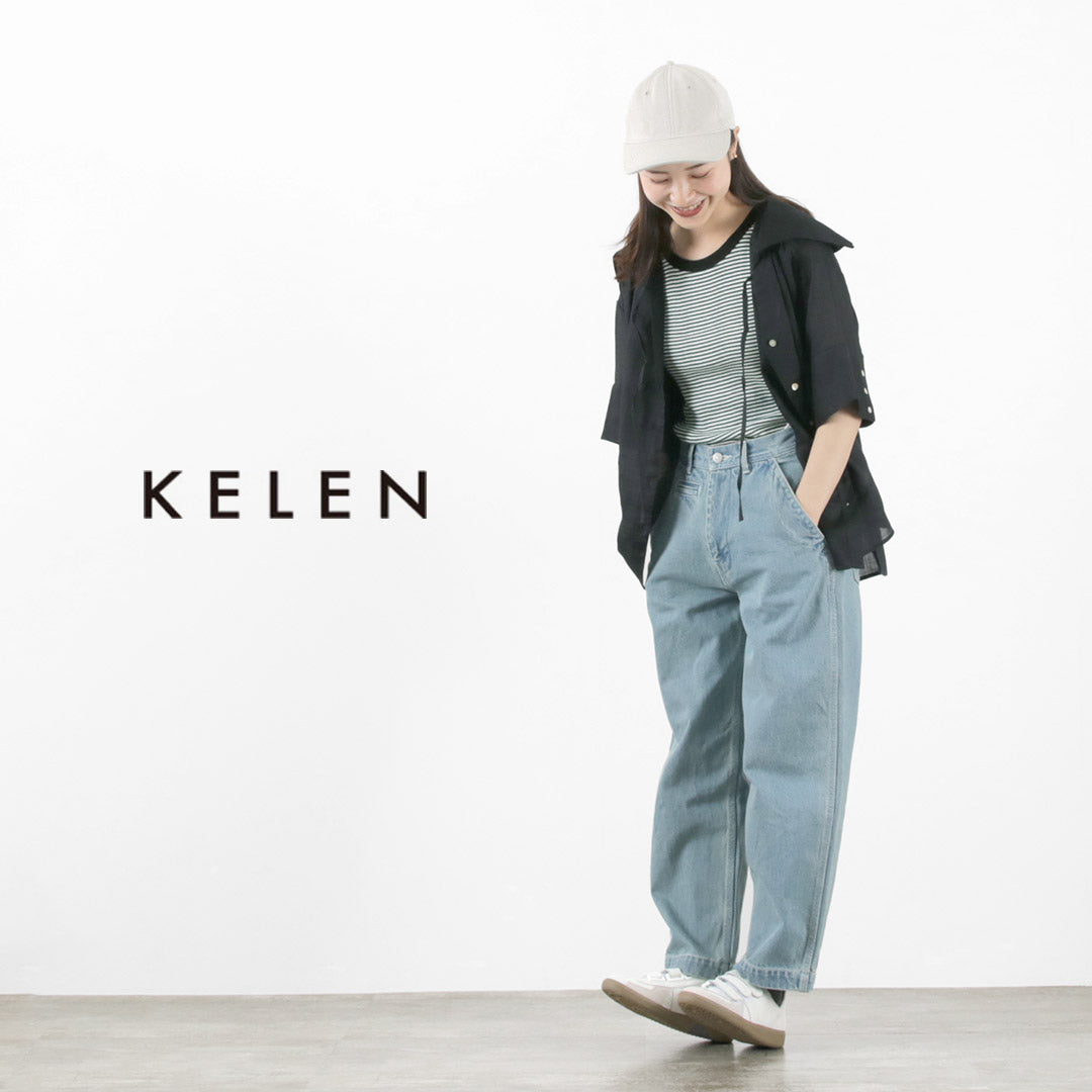 KELEN（ケレン） MAR ペインター デニム パンツ レディース ジーンズ ボトムス ワイドパンツ ストレート ロング丈 MAR P –  ROCOCO ONLINE STORE