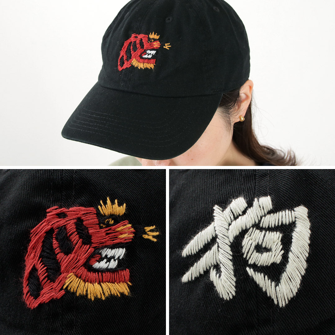 Hand-Embroidered Baseball Cap Black