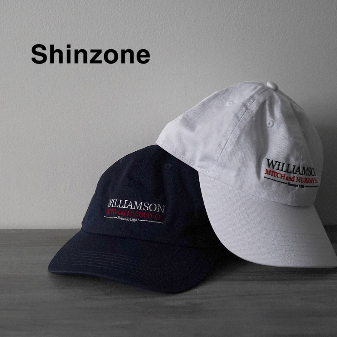 SHINZONE（シンゾーン） ウィリアムソン キャップ / レディース 帽子 ホワイト ロゴ コットン 綿 ネイビー 刺繍 23MMSIT02  WILLIAMSON CAP