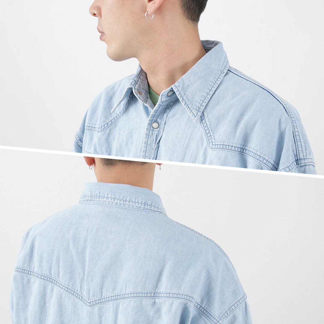 REMI RELIEF SHORT DENIM WESTERN SHIRT