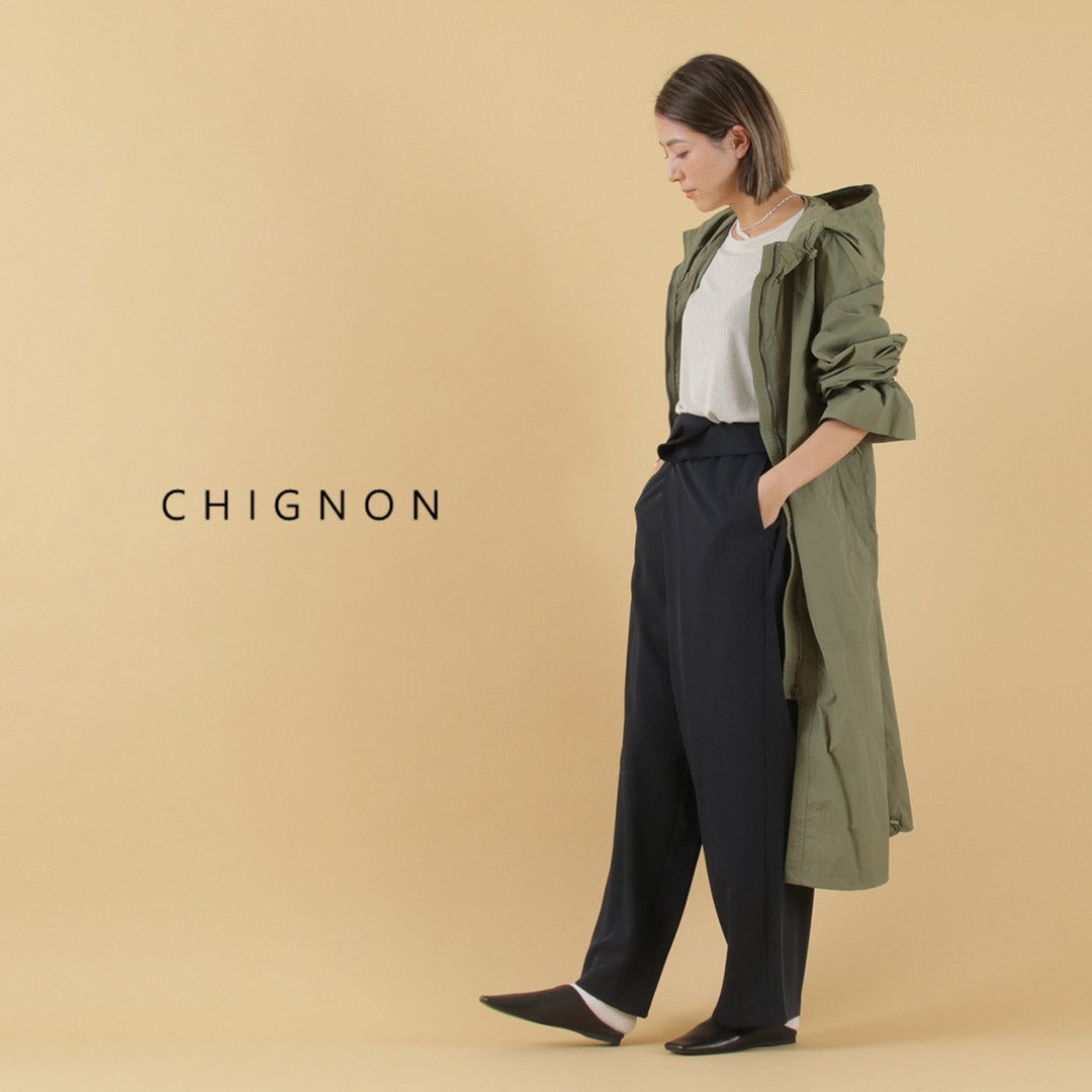 chignon シニヨン フードコート カーキ - ロングコート