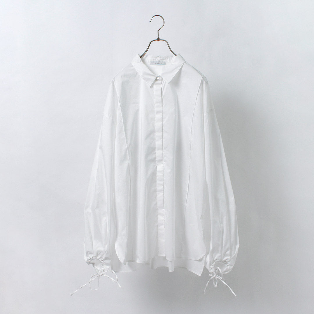 【50％OFF】CHIGNON（シニヨン） 袖ボリュームシャツ / レディース ブラウス 長袖 長め 無地 リボン Volume Sleeve  Shirt【セール】