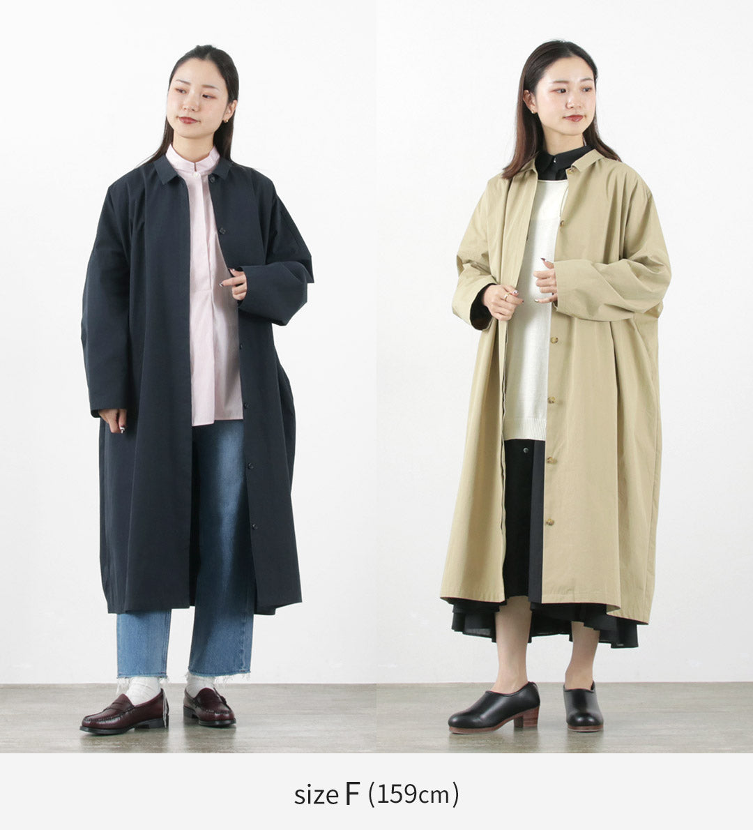 【30％OFF】mizuiro ind（ミズイロインド） シャツライク コート / レディース ライトアウター ロング丈 長袖 Shirt Like  Coat liou【セール】