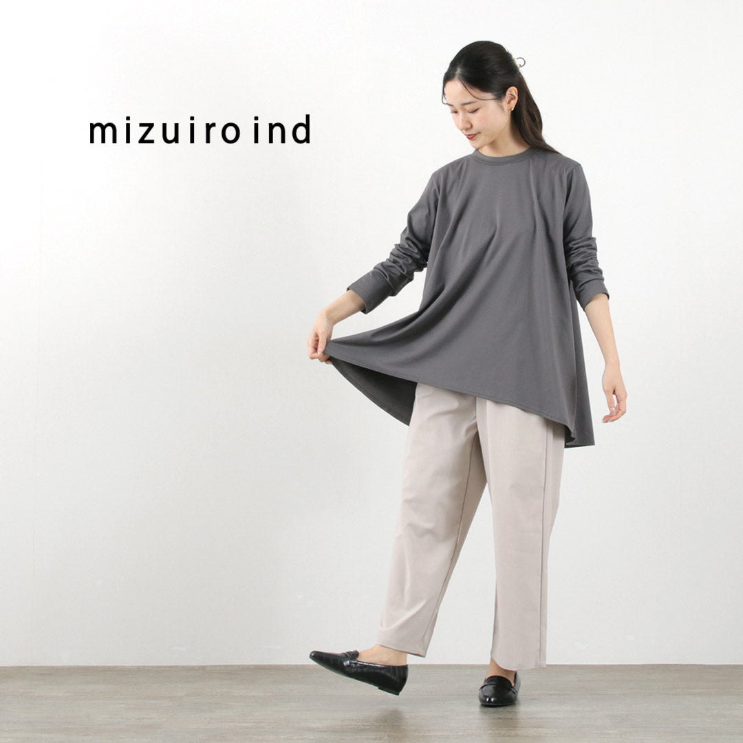 MIZUIRO IND（ミズイロインド） クルーネック Aライン チュニックT