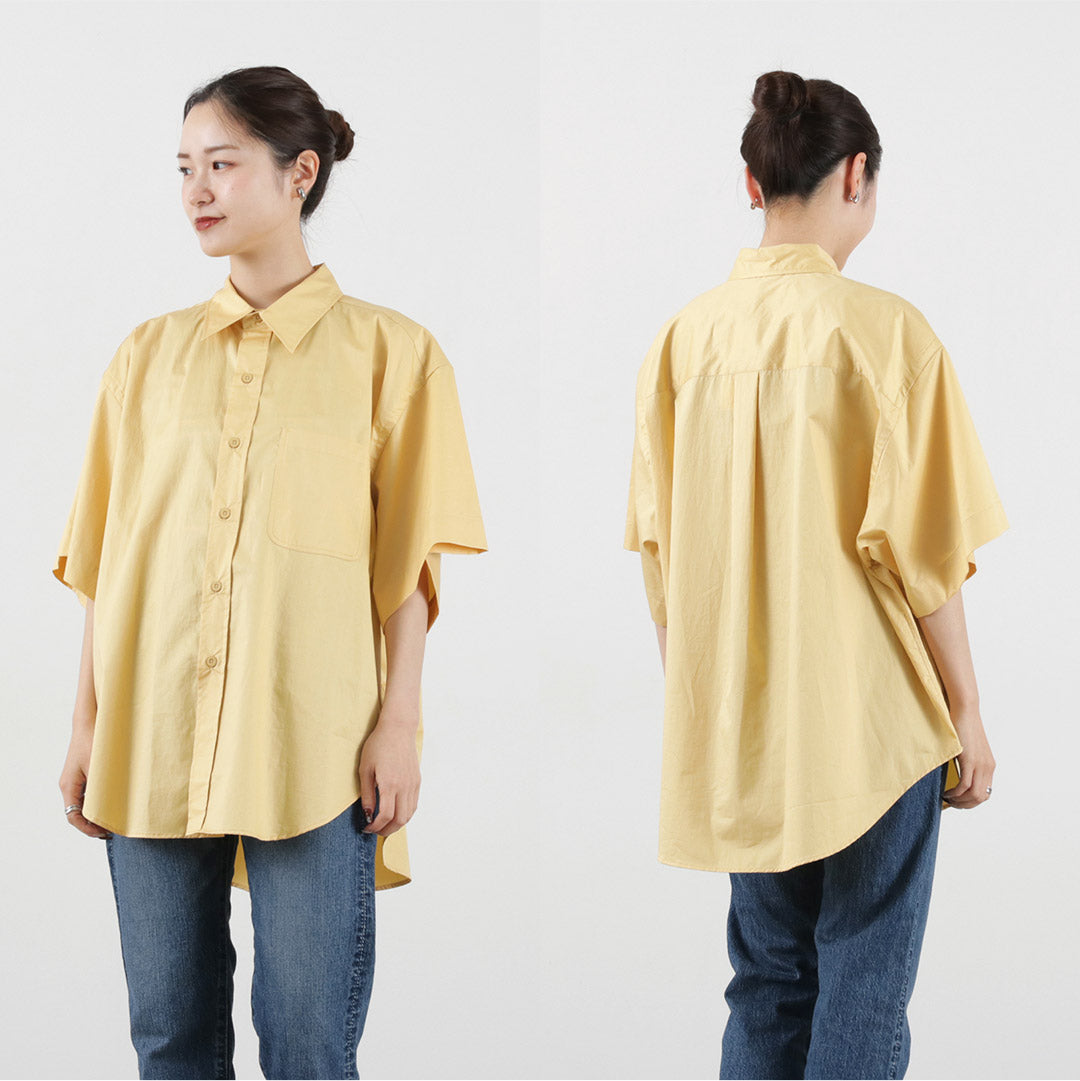 SHINZONE（シンゾーン） ワイドスリーブ シャツ / レディース 半袖 無地 綿100％ コットン 日本製 22MMSBL10 WIDE  SLEEVE SHIRT