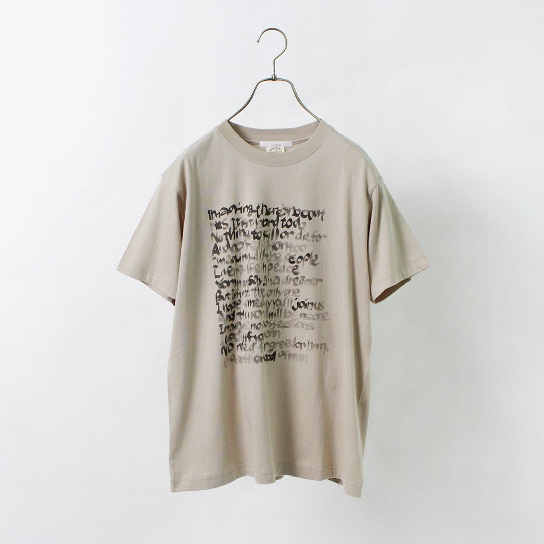 LAITERIE（レイトリー） オーガニック プリントTシャツ / レディース 半袖 ロゴ 綿 コットン 日本製 ORGANIC PRINT TEE