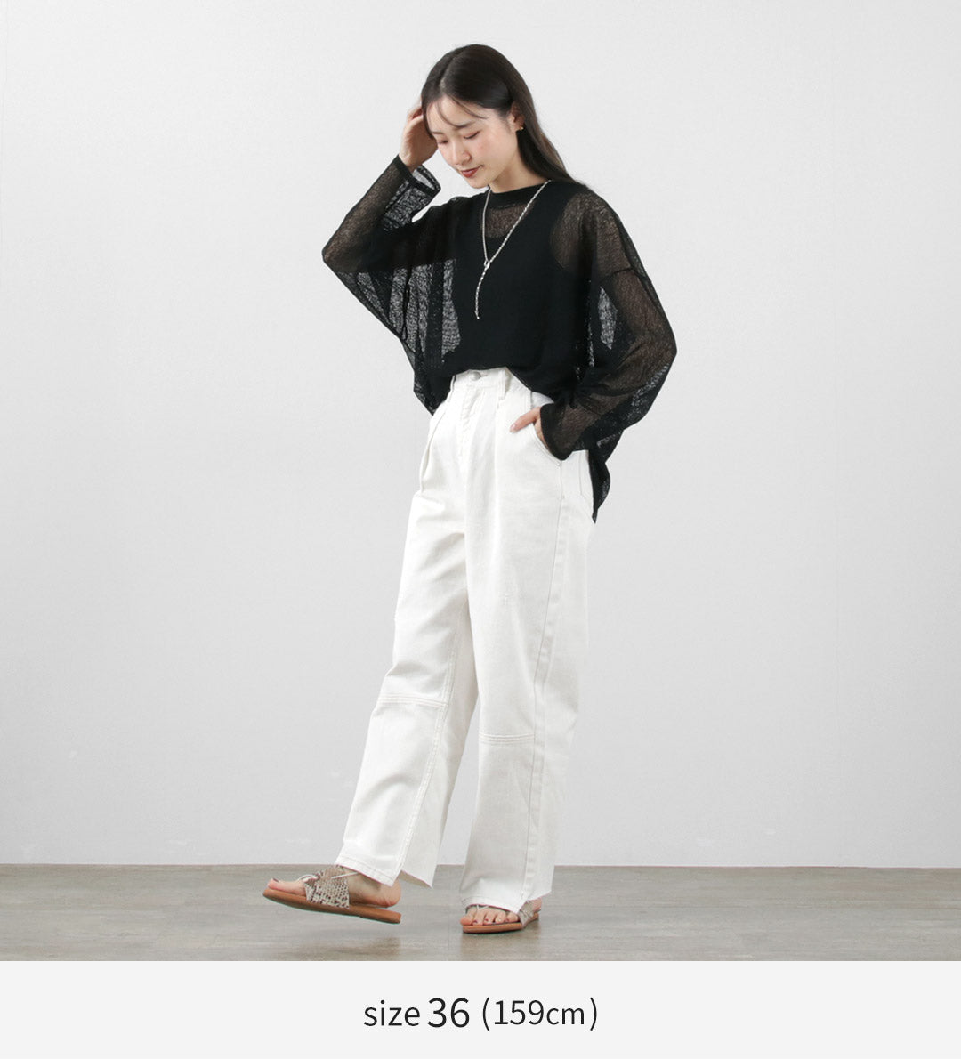 YENN（イェン） ハイライズ タック ワイド パンツ ホワイト / レディース ボトムス デニム ハイウエスト HIGH RIZE TUCK  WIDE PANTS WHITE