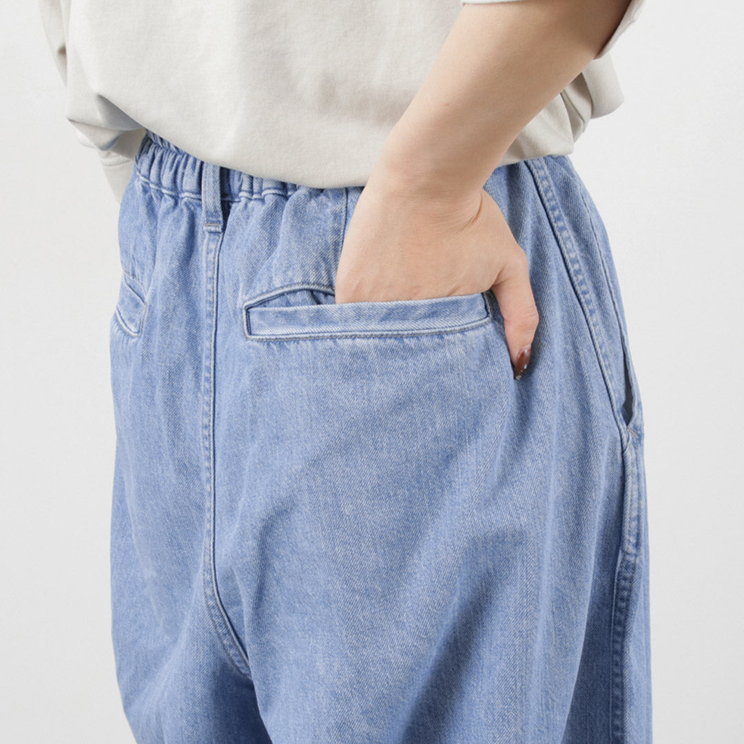 HARVESTY（ハーベスティ） サーカスパンツ 10oz デニム ライトブルー / レディース ワイド 無地 日本製 CIRCUS PANTS  10oz DENIM