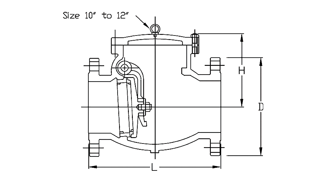 Cast Iron Swing Check Valve JIS 10K Model ISW-F1