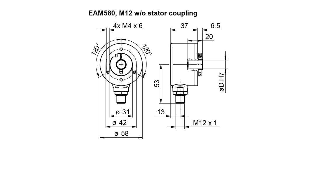 Baumer EAM580 Series Magnetic Absolute Encoder Code EAM580-BAC.5NC6.14180.A
