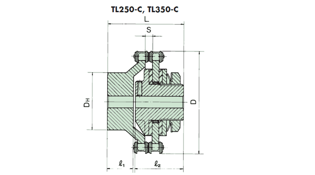 Tsubaki Torque Limiter Coupling Code TL350-2C