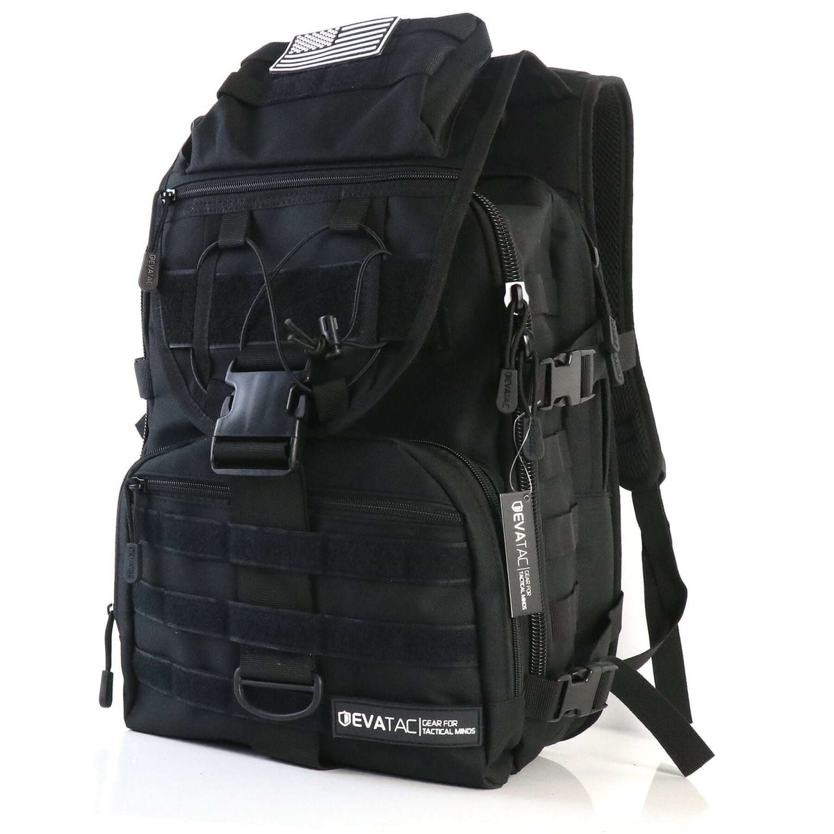 EVATAC Black Waterproof Combat Backpack for Camping, Hiking and ...