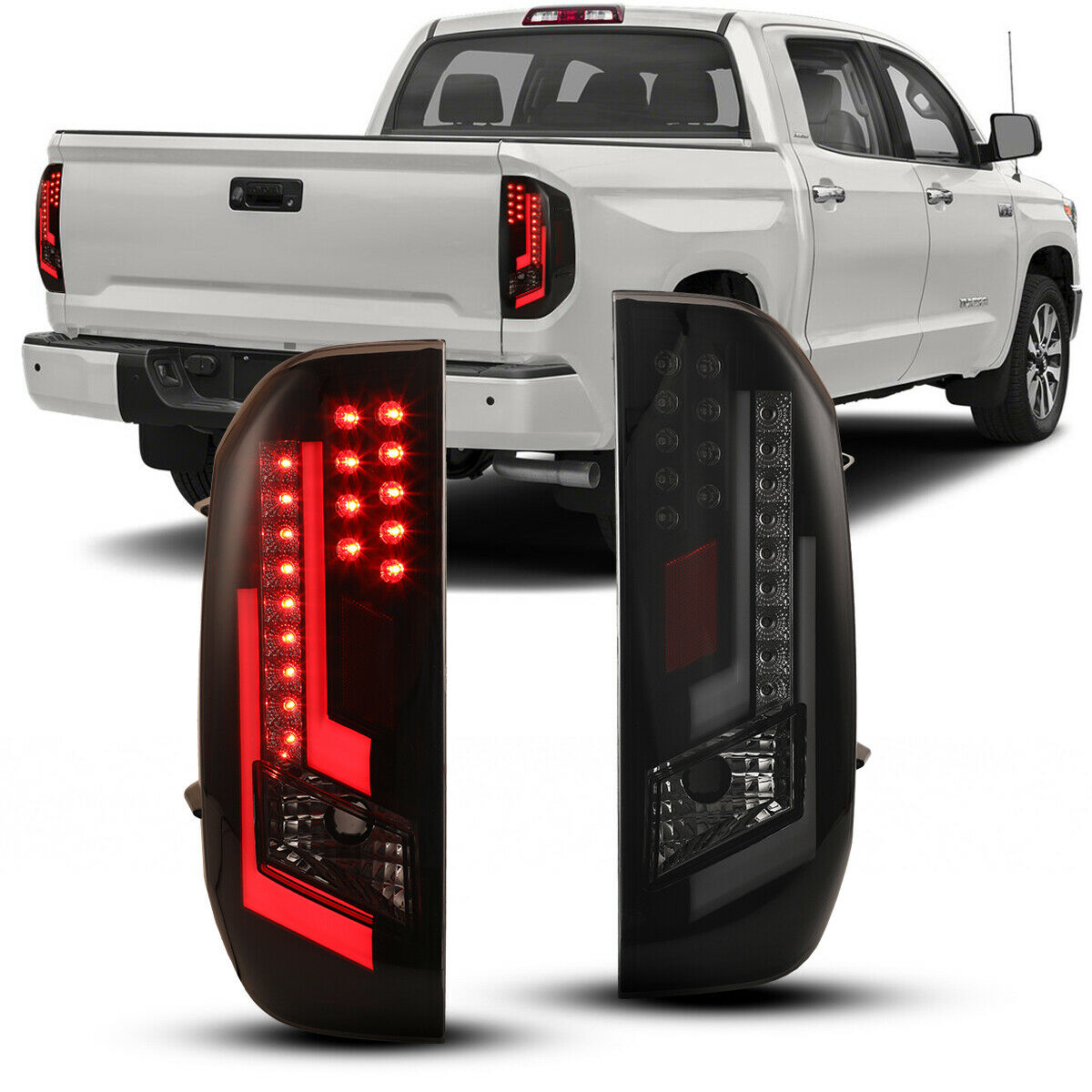 シャイニングゴールデン ヘッドライト 2007-2013 Toyota Tundra LimitedヘッドライトバンパーDRL  3RDブレーキランプテールライト 2007-2