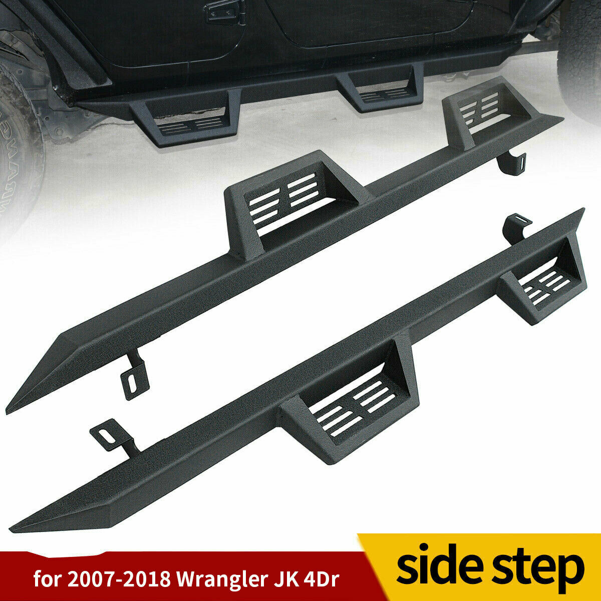 Drop Rocker Bars Running Boards with Side Steps from Weathers Auto Supply