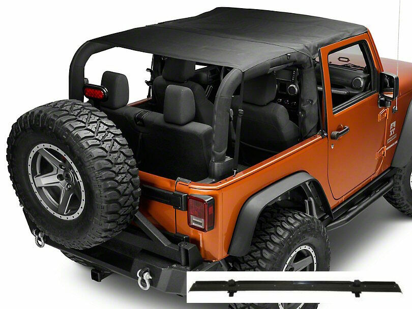 Extended Bikini Top With Windshield Channel for 07-17 Jeep Wrangler Jk from  Weathers Auto Supply