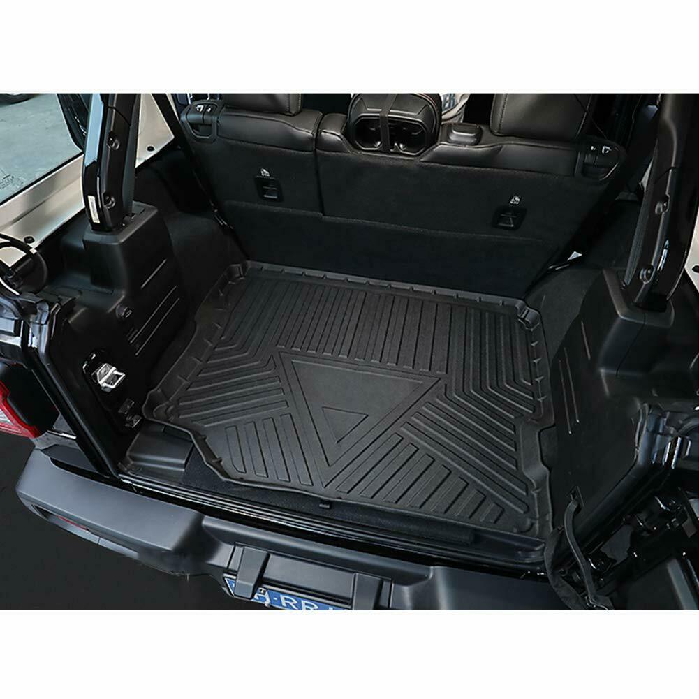 Black Waterproof Rear Cargo Liner Trunk Floor Mat for 2018-2021 Wrangler  from Weathers Auto Supply