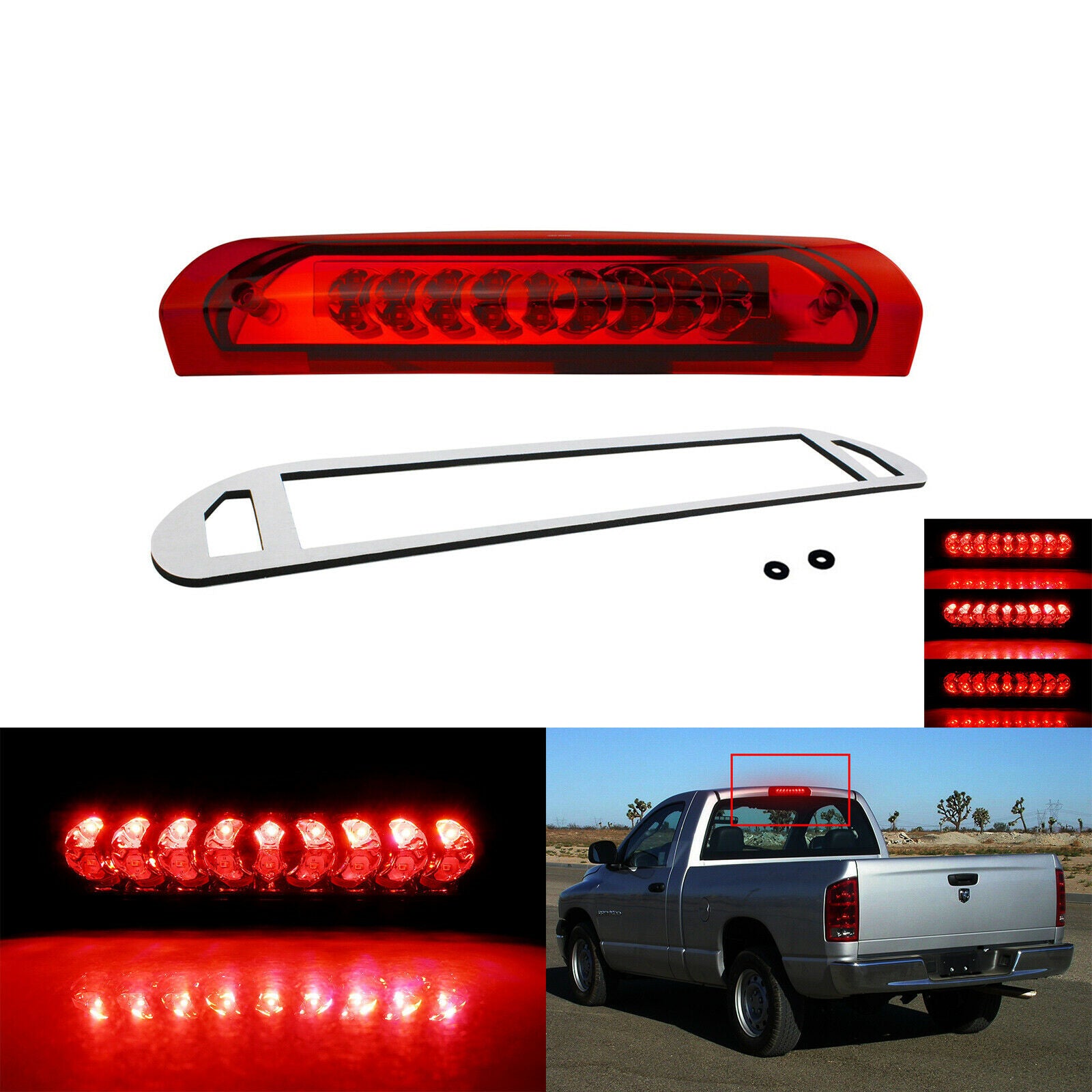 Red LED Cargo Brake for Dodge Ram from Auto Supply