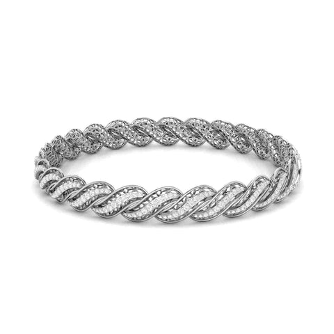 Braidy Bloom Moissanite Bangle