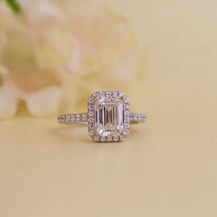 Infinite Moissanite Halo Ring