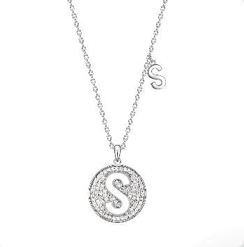 S Letter Pendant Necklace