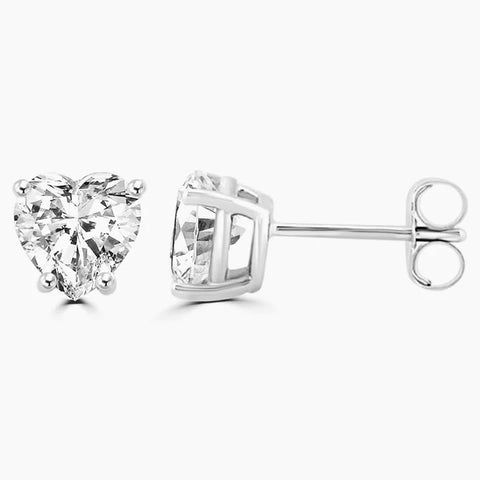 Sofie Silver Moissanite Stud Earring