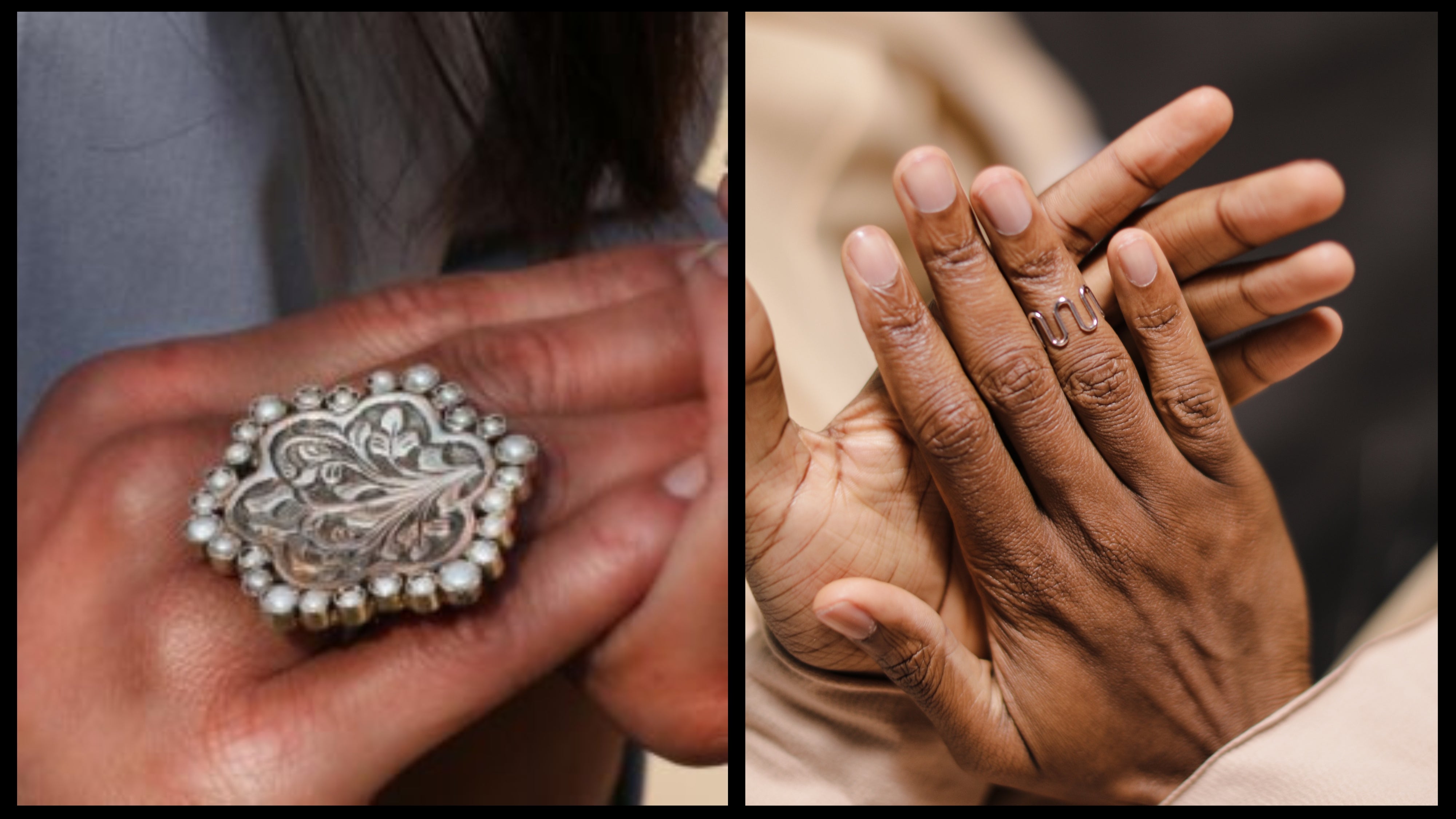 Texture combo silver jewellery