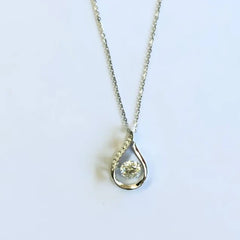 Vibrant Silver Moissanite Pendant Necklace