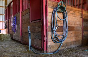 A FreezeMiser being used in a stable