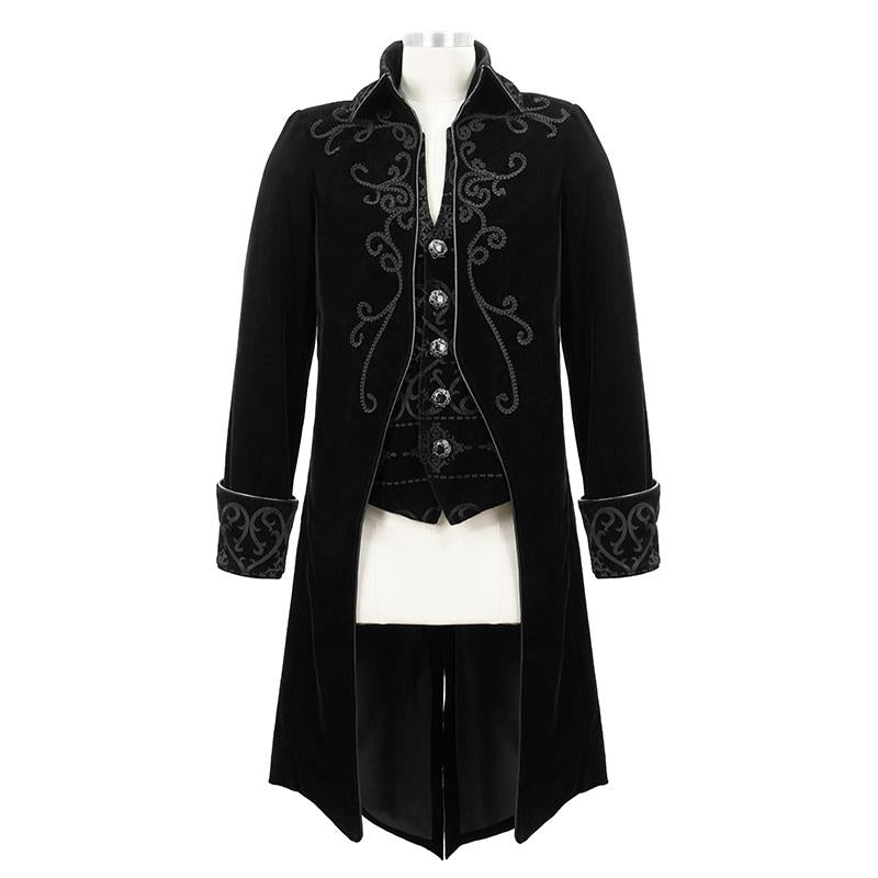 'Sabotage' Gothic Velvet Coat (Black Bile) – DevilFashion Official