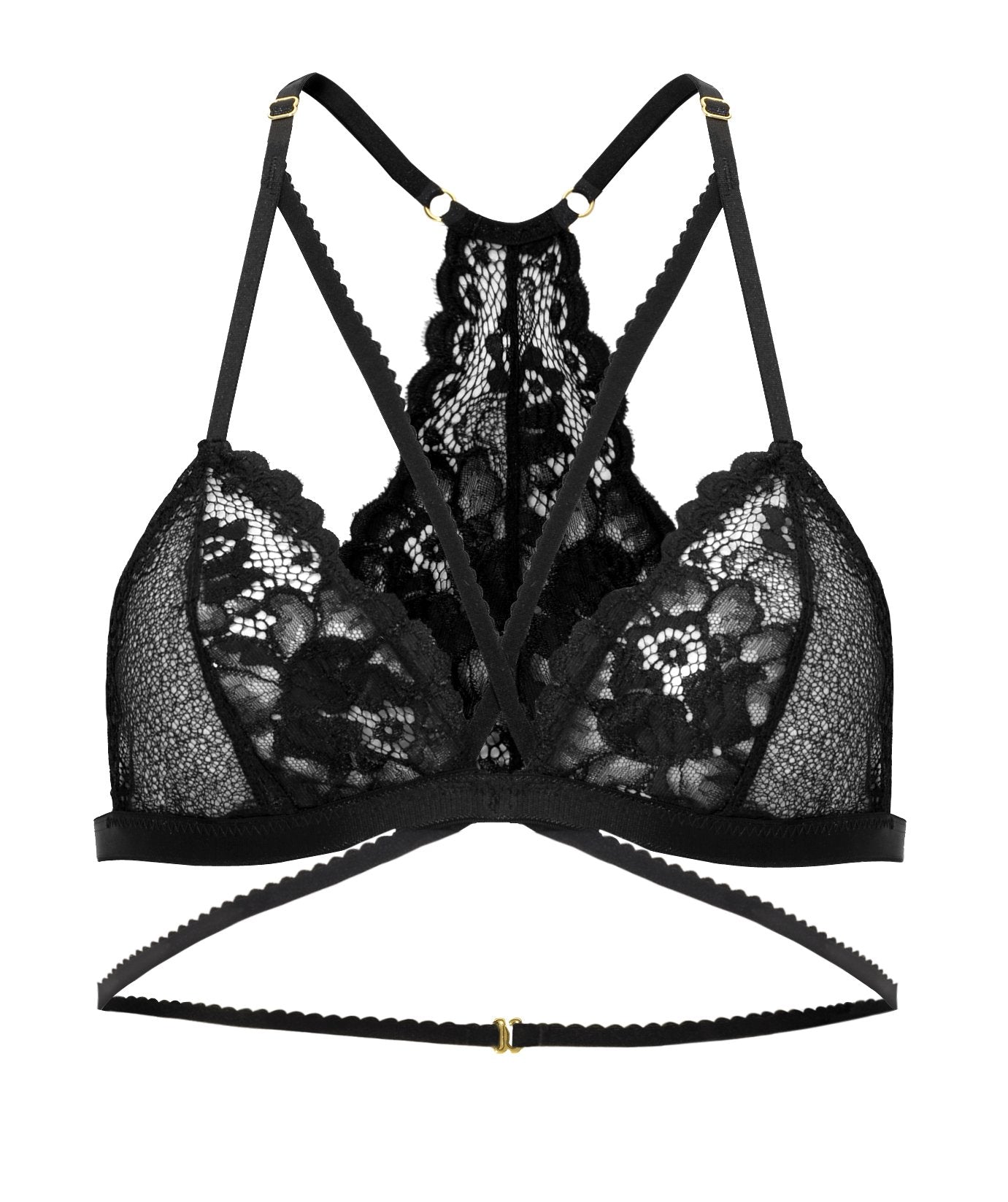 Heartbreaker black lace bralette – Perilla Intimates