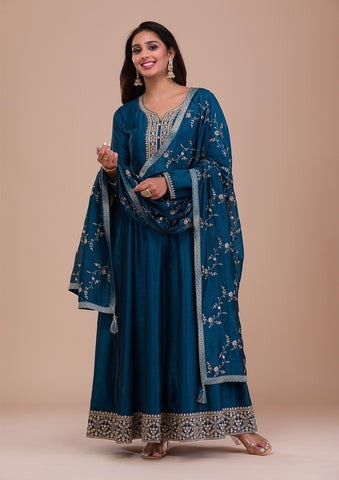 Buy Women Ethnic Wear Silk Gown Wholesale 2023