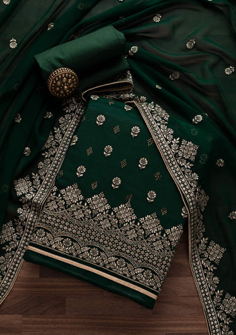 Buy Designer Dark Green Brocade Silk Punjabi Patiala Salwar Suit Kameez  Shalwar Suit Custom Stitched Suit for Womens and Girls Online in India -  Etsy