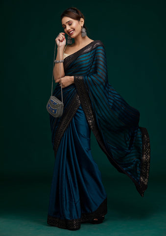 Blue Saree: Buy Latest Designer Blue Sarees Online at Best Price