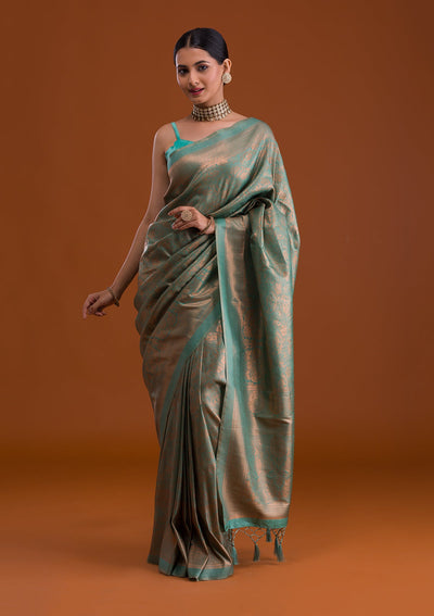 Lime green plain saree shapewear - G3-WSP00037