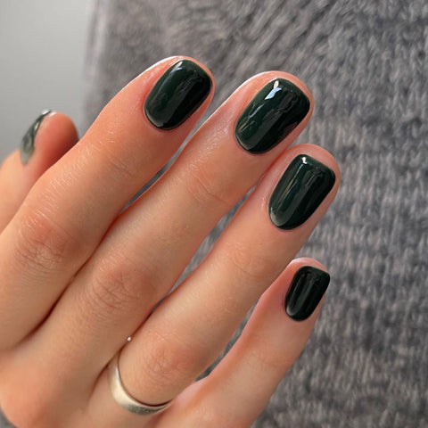 Deep Green Manicure