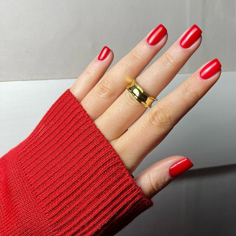 Festive Red Nails