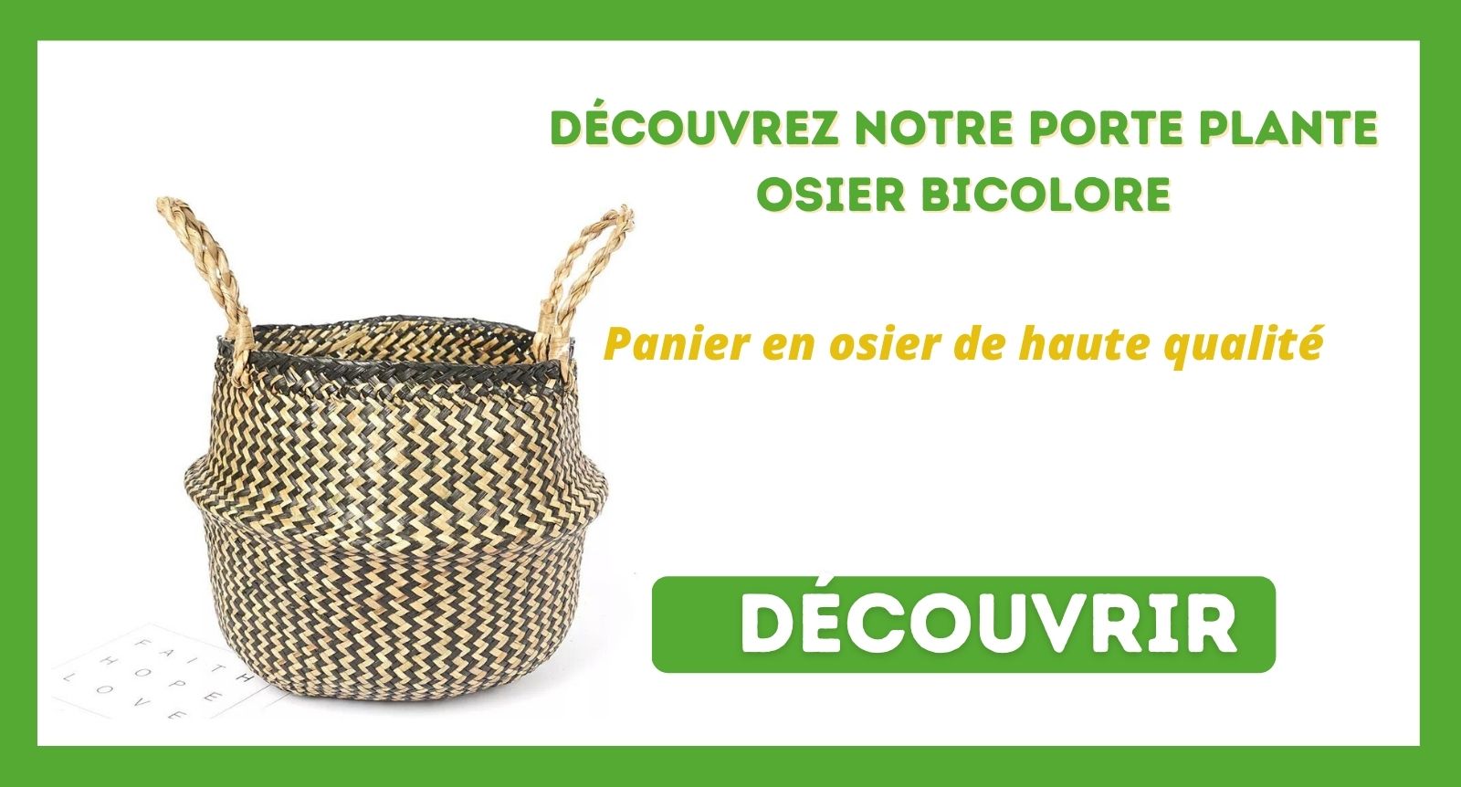 panier osier pour plantes