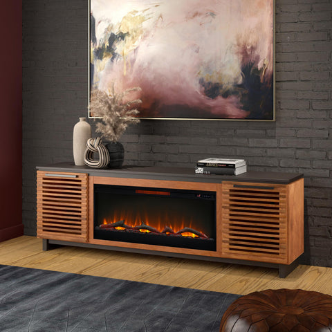 electric fireplace tv stand modern aesthetic quality entertainment console heating unit