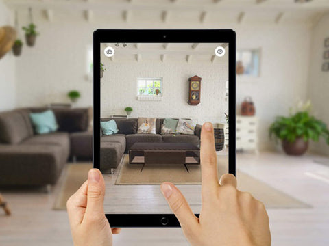 iPad AR interior design mockup furniture home decor