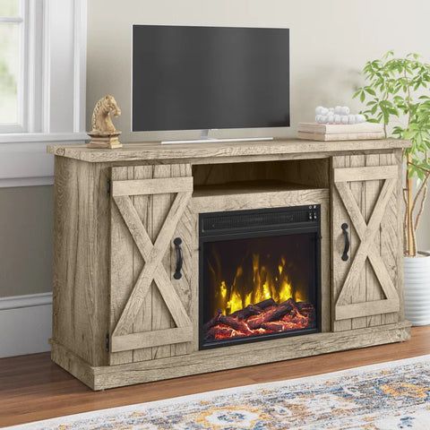 Lorraine fireplace tv stand electric unit with modern aesthetic