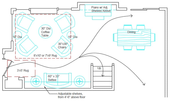 Traffic Floor Pattern Living Room