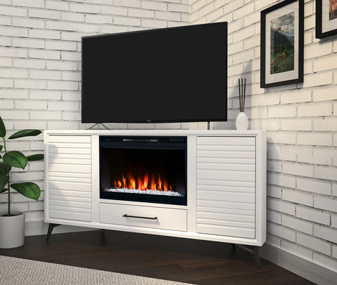 Malibu corner fireplace tv stand from Realcozy