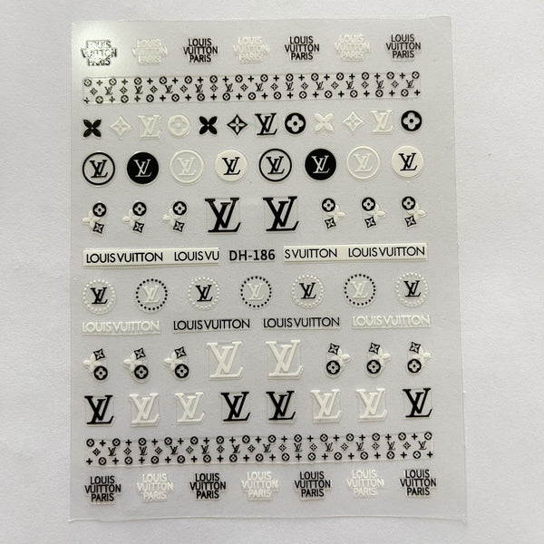 Black White Designer Stickers (Louis Vuitton, Chanel, Gucci/Prada,  Givenchy, Dior/YSL) 