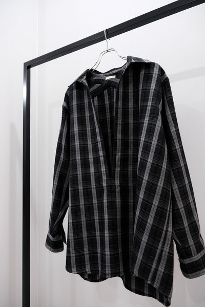 網｜WOOL SHADOW CHECK P/O SHIRT｜ULTERIOR 22AW｜えん -en-