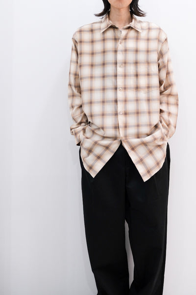 更に｜C/W CHECKED TWILL SHIRT｜ULTERIOR 24AW｜えん -en-