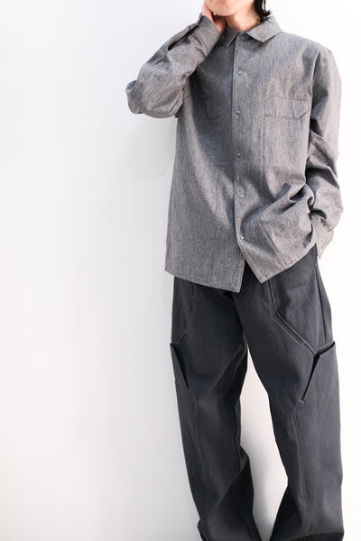 引く｜2Pocket Dungarees Shirts｜OPPOSE DUALITY 24SS｜えん -en-