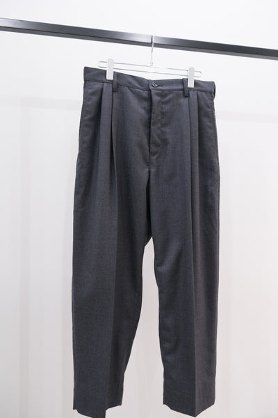 両｜Wool/Poly Pleated Pants｜KUON 23AW｜えん -en-