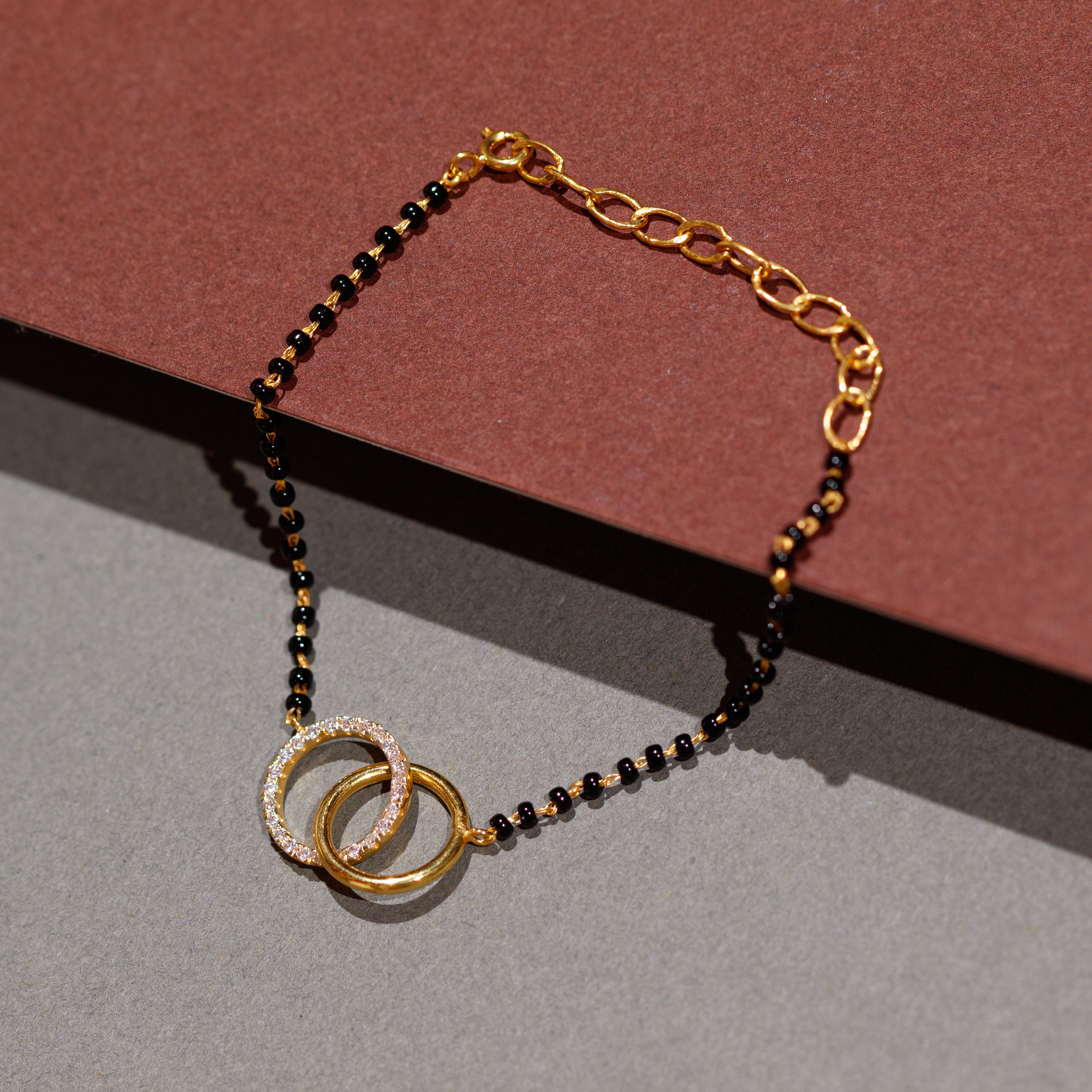 True Love Initials Diamond Mangalsutra Bracelet Online Jewellery Shopping  India | Yellow Gold 18K | Candere by Kalyan Jewellers