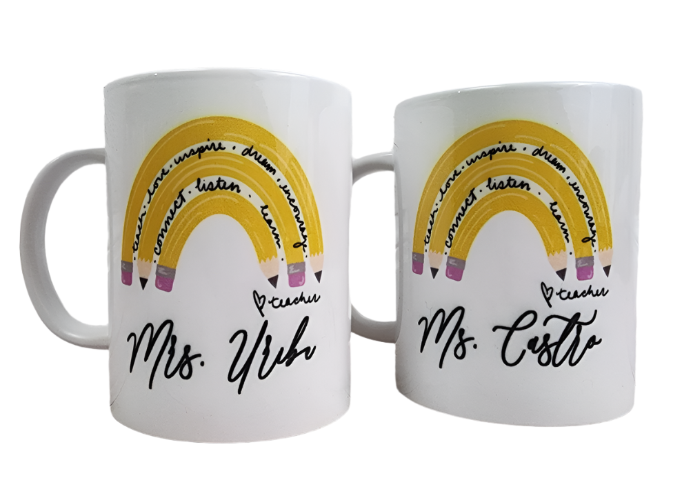 Rainbow Teach, Love, Inspire - Teacher Drinkware