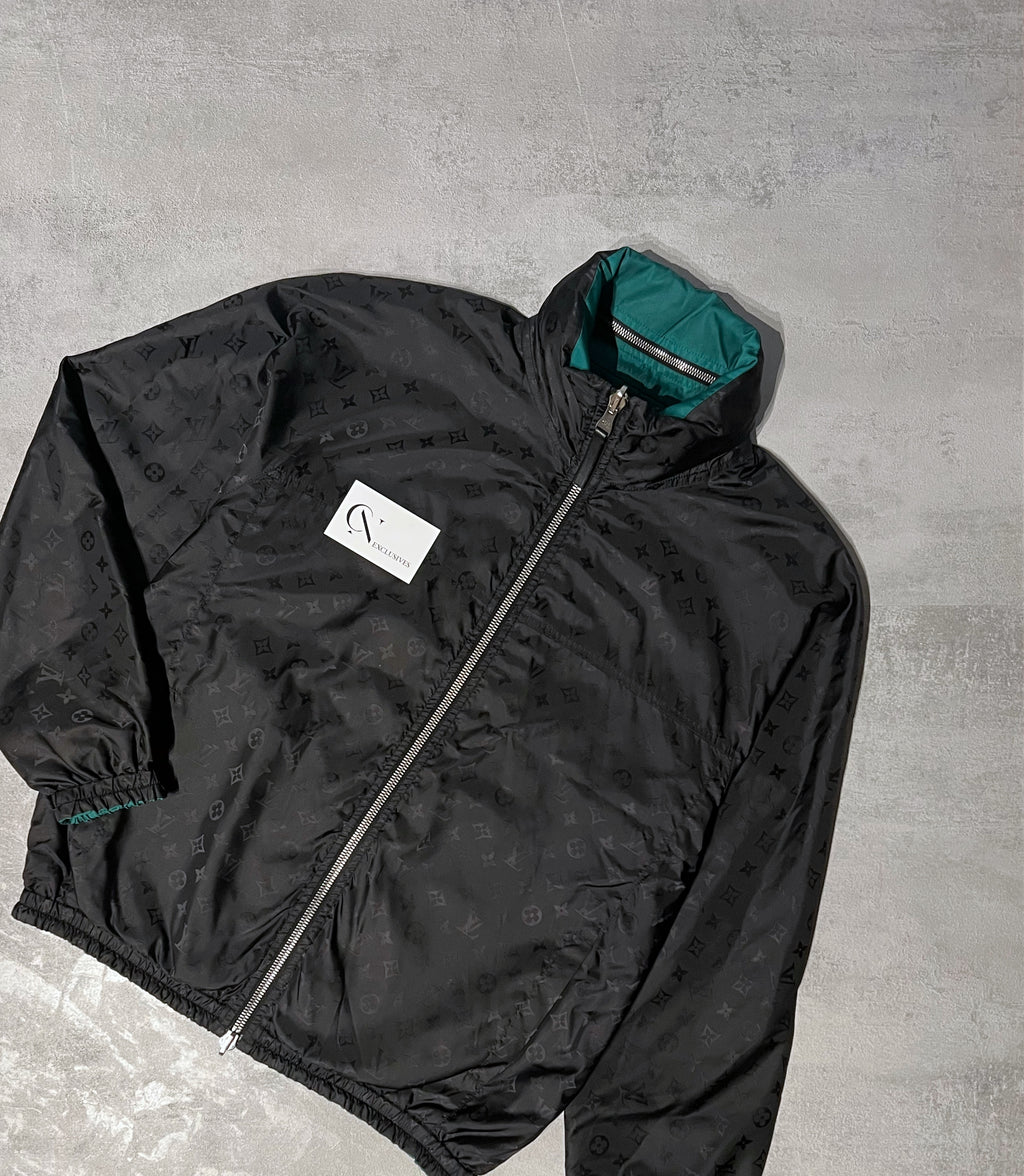 Louis Vuitton Black Split Monogram Windbreaker – Savonches